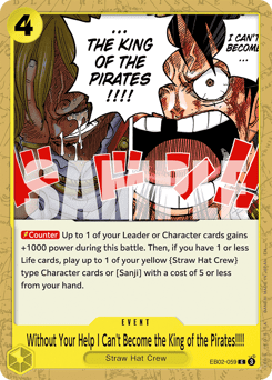 Without Your Help I Can't Become the King of the Pirates!!!!